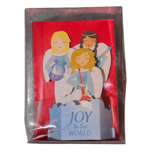 HALLMARK Christmas 8 Pop Up Dimensional Greeting Cards Angels - Picture 5 of 8
